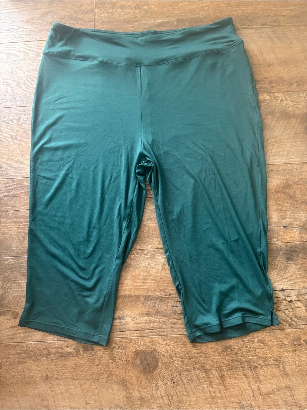Cuddl Duds Girls' Capri Leggings - Teal Green